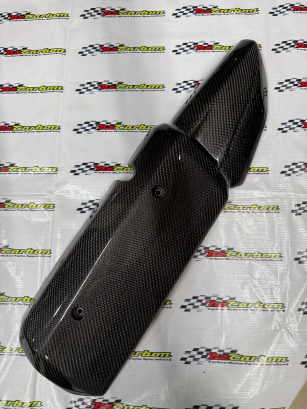 Carbon Exhaust Cover for Yamaha XMAX V1 & V2 – XV1-007 Black Twill Carbon RM319 Ready Stock and RM287 Preorder