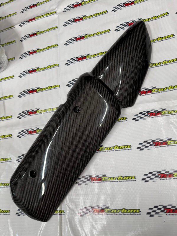 Carbon Exhaust Cover for Yamaha XMAX V1 & V2 – XV1-007 Black Twill Carbon RM319 Ready Stock and RM287 Preorder