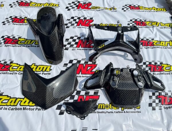NZ Carbon Front Combo Set for Yamaha XMAX V2 – Black Twill, F1, Big Twill, Forged Diamond – RM1900–RM2380