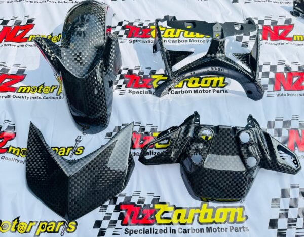 NZ Carbon Front Combo Set for Yamaha XMAX V2 – Black Twill, F1, Big Twill, Forged Diamond – RM1900–RM2380