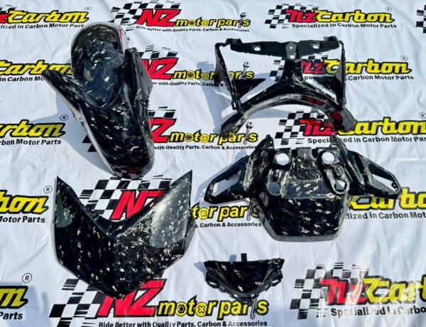 NZ Carbon Front Combo Set for Yamaha XMAX V2 – Black Twill, F1, Big Twill, Forged Diamond – RM1900–RM2380