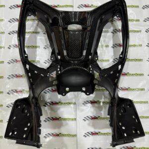 NZ Carbon Inner Center Key for Yamaha XMAX V2 in Black Twill Carbon, displayed on a branded NZ Motor Parts background showing the carbon fiber texture and premium finish.